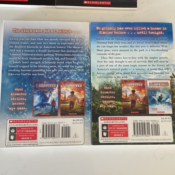 I survived 7 books Chicago Gettysburg D-Day Earthquake Nazi blizzard Grizzlies - Picture 3 of 13